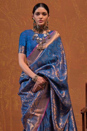 Celebrate Lohri with Warm & Festive Kanjeevaram Silk Saree Styles