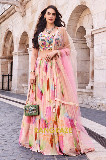Floral Fantasy Embroidered Lehenga Choli