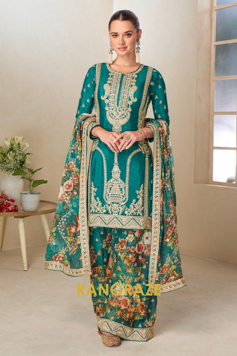 5 Party Wear Silk Suits That Make You Feel Like the Star of the Evening