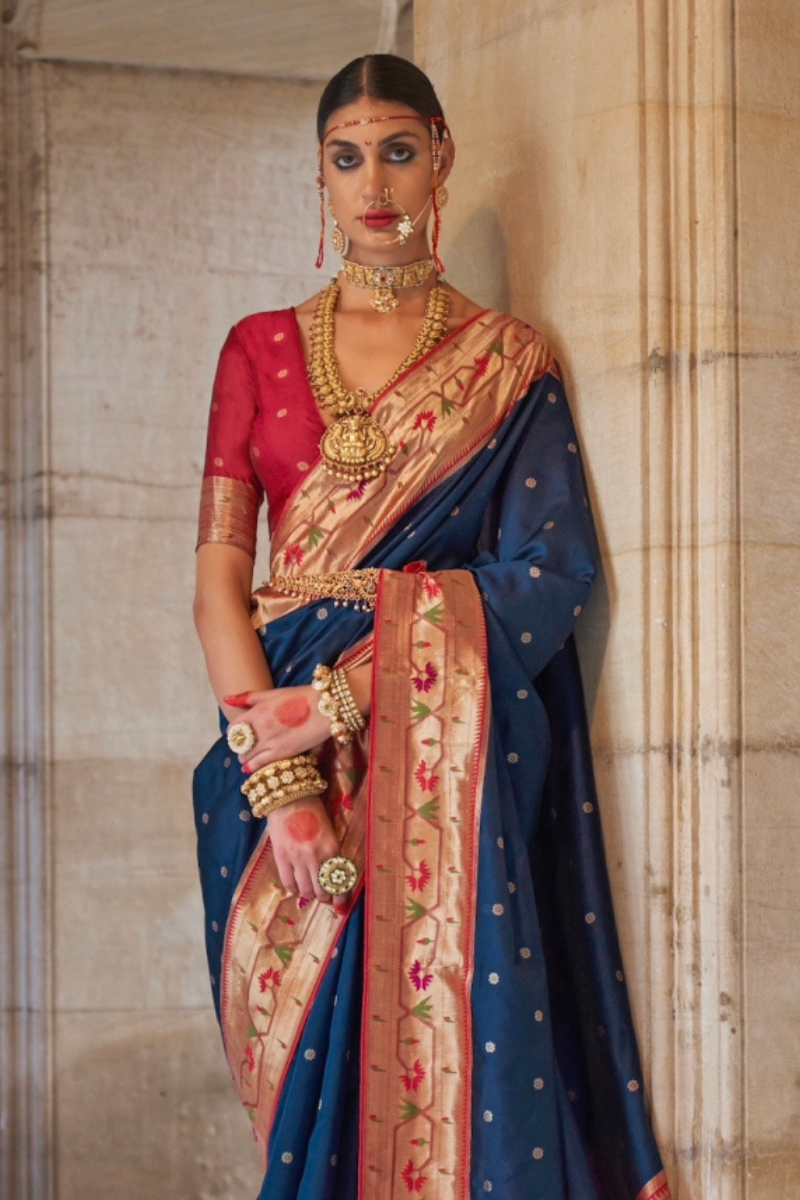 Try These 5 Best Colour Combinations of Pure Silk Paithani Sarees