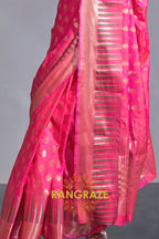 Regal Magenta Red Dual-Tone Banarasi Soft Silk Saree
