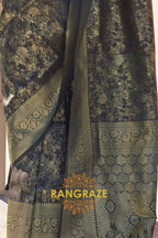 Black Banarasi Silk Handloom Saree