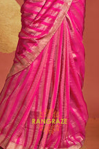 Pink Radiance Handloom Woven Banarasi Silk Saree