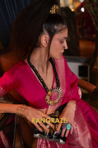 Opulent Pink Woven Banarasi Georgette Silk Saree