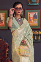Club Green Banarasi Katan Silk Saree