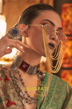 Majestic Green Dual Tone Woven Banarasi Silk Saree