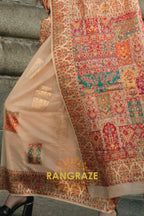 Sea Green Kashmiri Modal Handloom Weaving Jamewar Saree