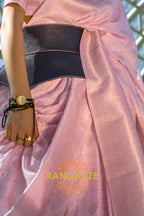 Blush Rose Handloom Banarasi Silk Saree