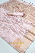 Blush Rose Handloom Banarasi Silk Saree