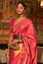 Imperial Royal Magenta Woven Banarasi Silk Saree