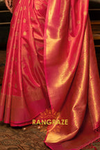 Imperial Royal Magenta Woven Banarasi Silk Saree