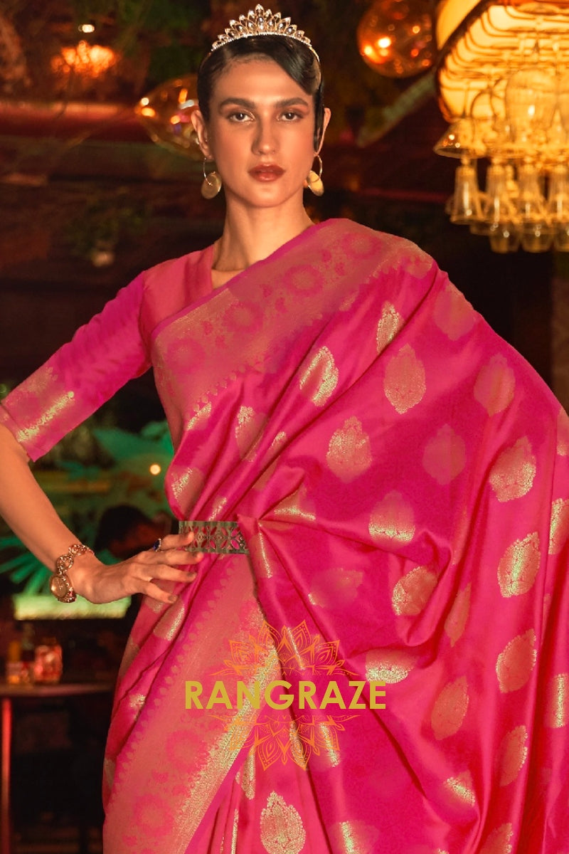 Forest Green Woven Banarasi Brocade Silk Saree