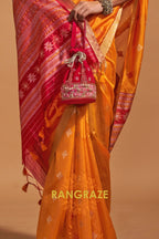 Prism Yellow Woven Banarasi Silk Saree