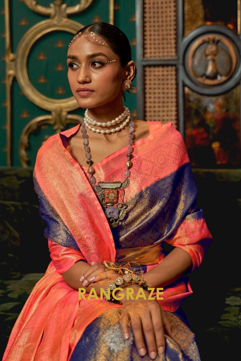 Majestic Woven Banarasi Tussar Silk Saree