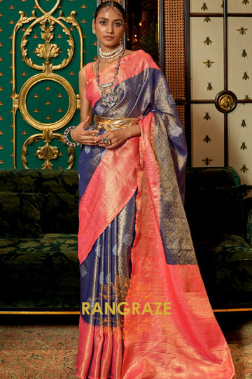 Majestic Woven Banarasi Tussar Silk Saree