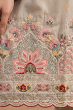 Beige Readymade Stitched Palazzo Suit