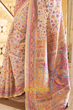 Beige Bliss Woven Banarasi Jamewar Saree