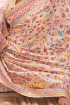 Beige Bliss Woven Banarasi Jamewar Saree