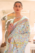 Green Glow Woven Banarasi Jamewar Saree