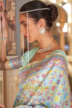 Green Glow Woven Banarasi Jamewar Saree