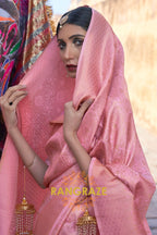 Royal Kanjivaram Pink Woven Silk Saree
