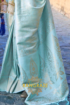 Royal Kanjivaram Blue Woven Silk Saree
