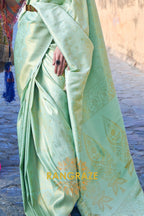 Royal Kanjivaram Light Green Woven Silk Saree