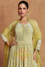 RangRaze Noor-E-Bahar Georgette Mirror Work Embroidered Anarkali Suit Set