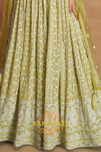 RangRaze Noor-E-Bahar Georgette Mirror Work Embroidered Anarkali Suit Set