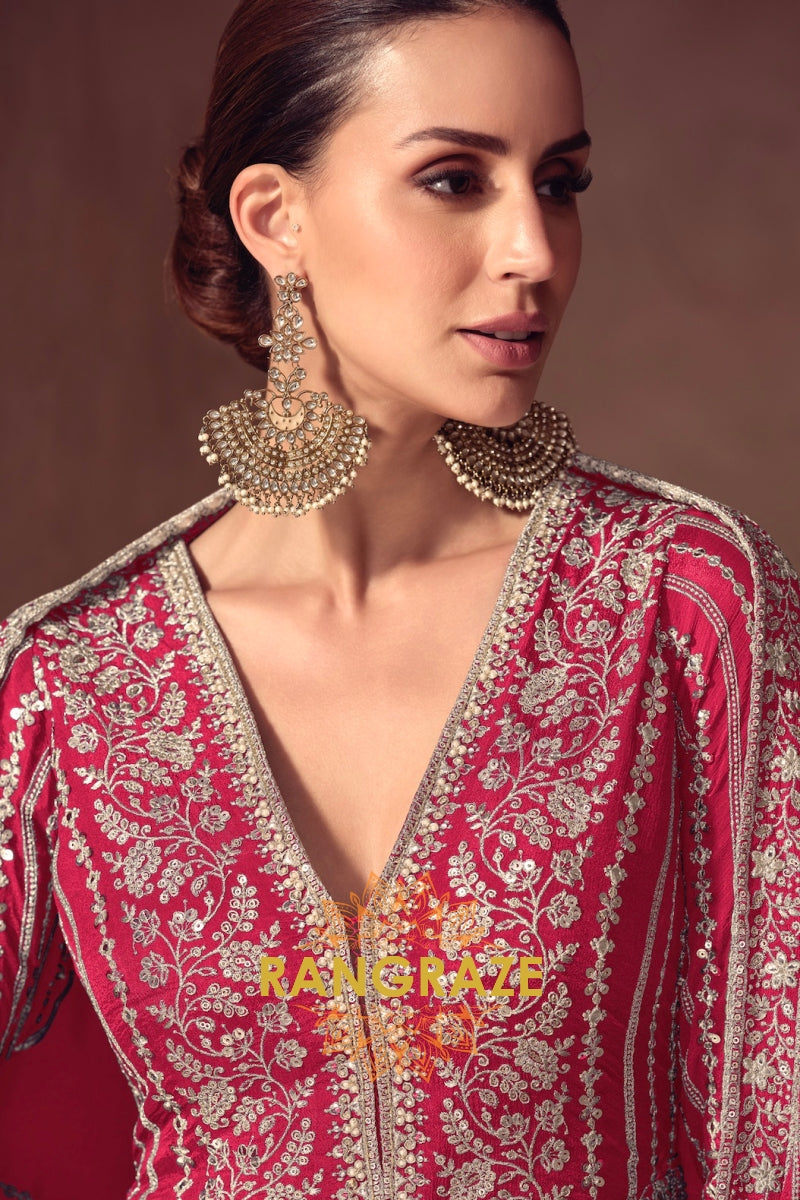 RangRaze Gulnaar-E-Ishq Premium Chinon Heavily Embroidered Anarkali Suit Set