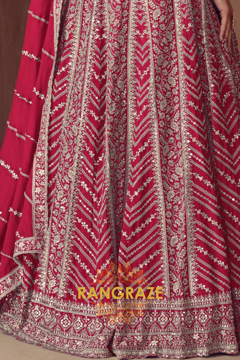 RangRaze Gulnaar-E-Ishq Premium Chinon Heavily Embroidered Anarkali Suit Set