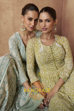 RangRaze Aab-E-Zeest Premium Chinon Embroidered Anarkali Suit Set