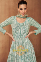RangRaze Aab-E-Zeest Premium Chinon Embroidered Anarkali Suit Set
