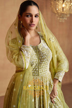 RangRaze Noor-E-Bahar Georgette Mirror Work Embroidered Anarkali Suit Set