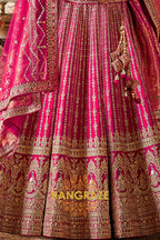 The Royal Fuchsia Heritage Bridal Silk Lehenga