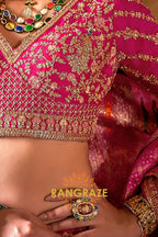 The Royal Fuchsia Heritage Bridal Silk Lehenga