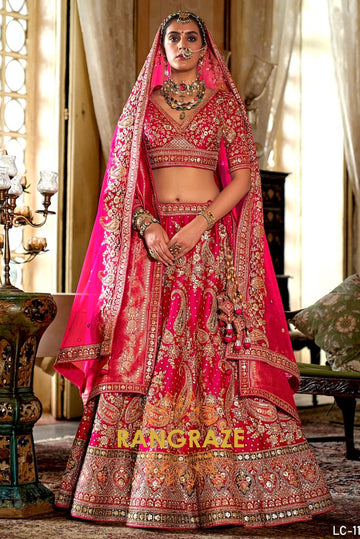 The Rosé Heritage Bridal Silk Lehenga