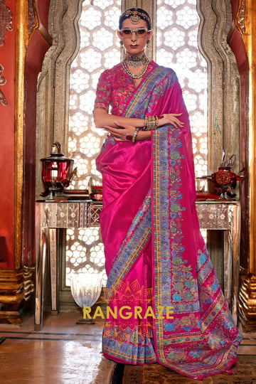 Fuchsia Regal Reverie Silk Saree