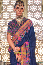 Imperial Midnight Elegance Silk Saree