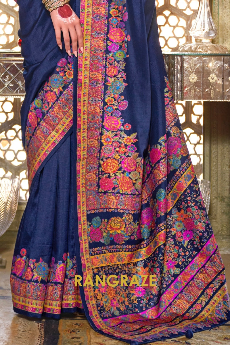 Imperial Midnight Elegance Silk Saree