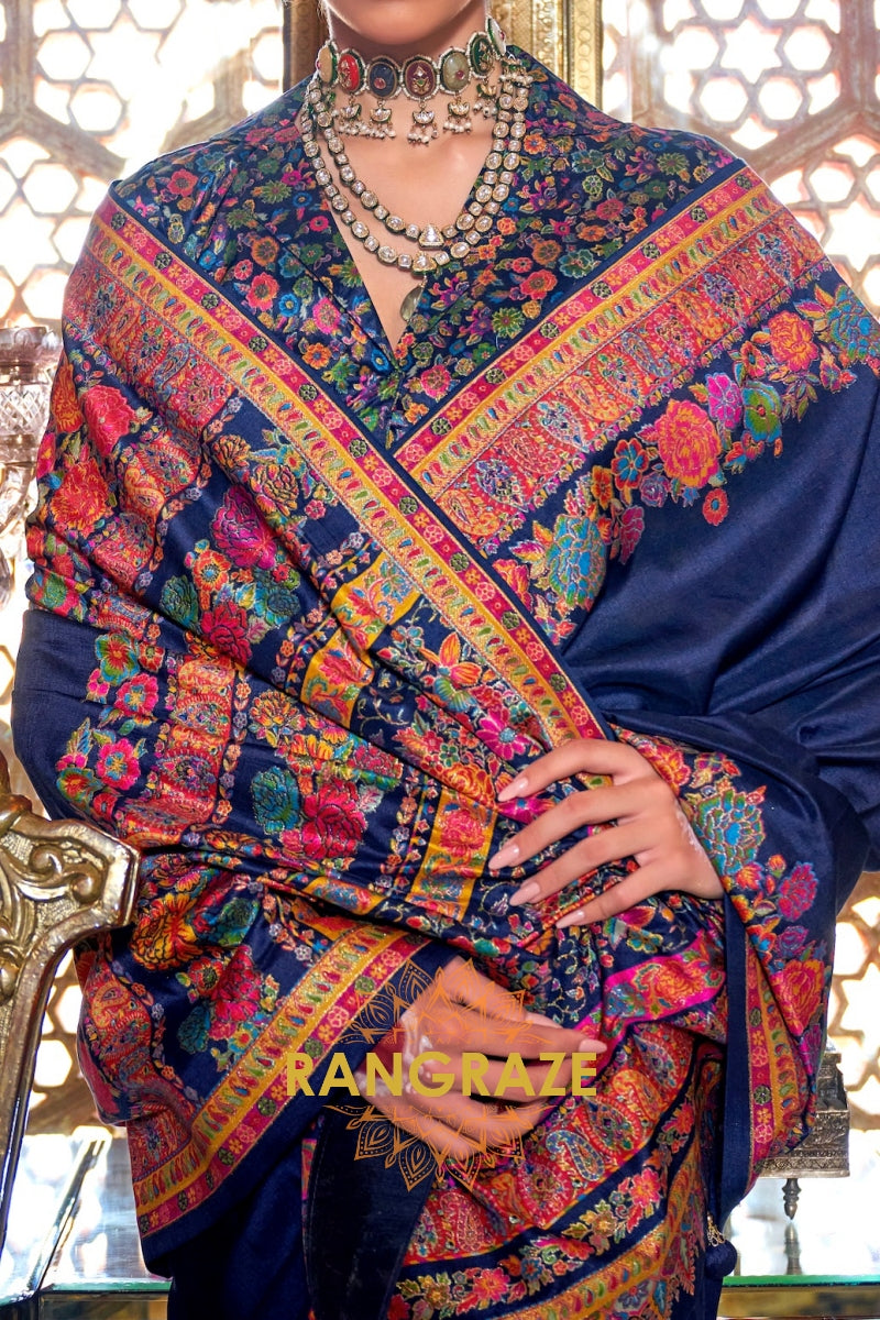Imperial Midnight Elegance Silk Saree