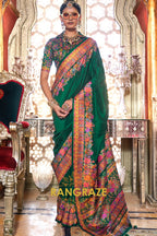 Emerald Splendor Enigma Silk Saree