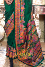 Emerald Splendor Enigma Silk Saree