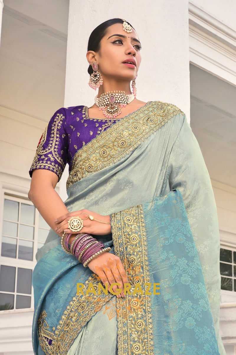 Royal Elegance Designer Crepe Jacquard Saree