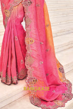 Sunset Royale Designer Crepe Jacquard Saree