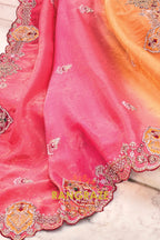 Sunset Royale Designer Crepe Jacquard Saree