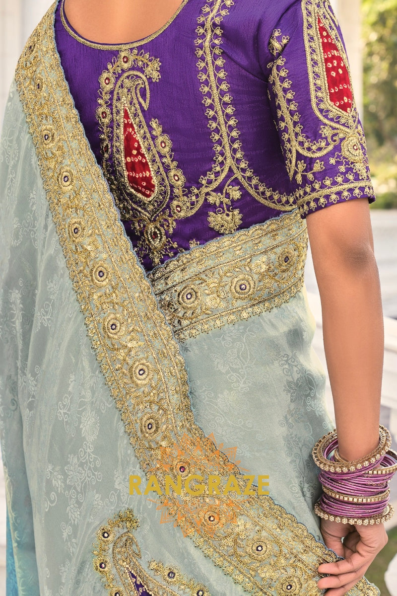 Royal Elegance Designer Crepe Jacquard Saree