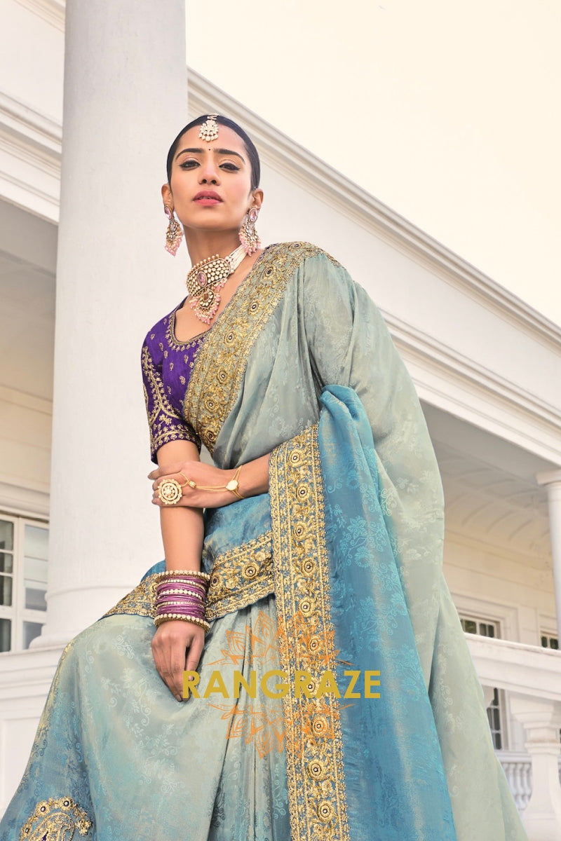 Royal Elegance Designer Crepe Jacquard Saree