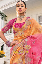Sunset Royale Designer Crepe Jacquard Saree