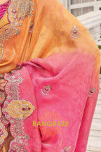 Sunset Royale Designer Crepe Jacquard Saree